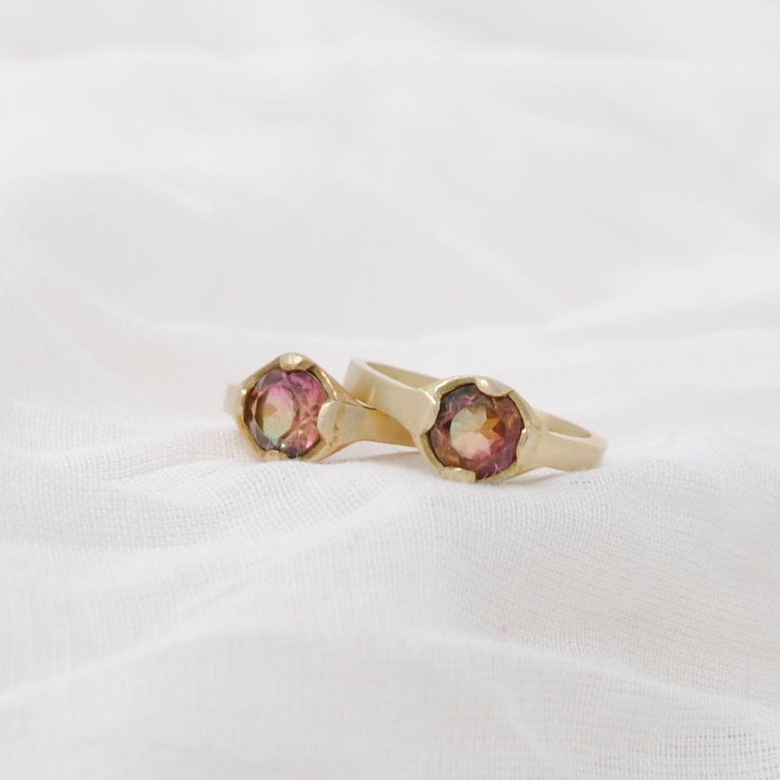 Daedal Etruscan Watermelon Tourmaline Ring