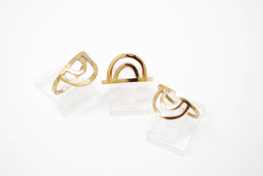 Daedal Double Crescent Stacking Ring