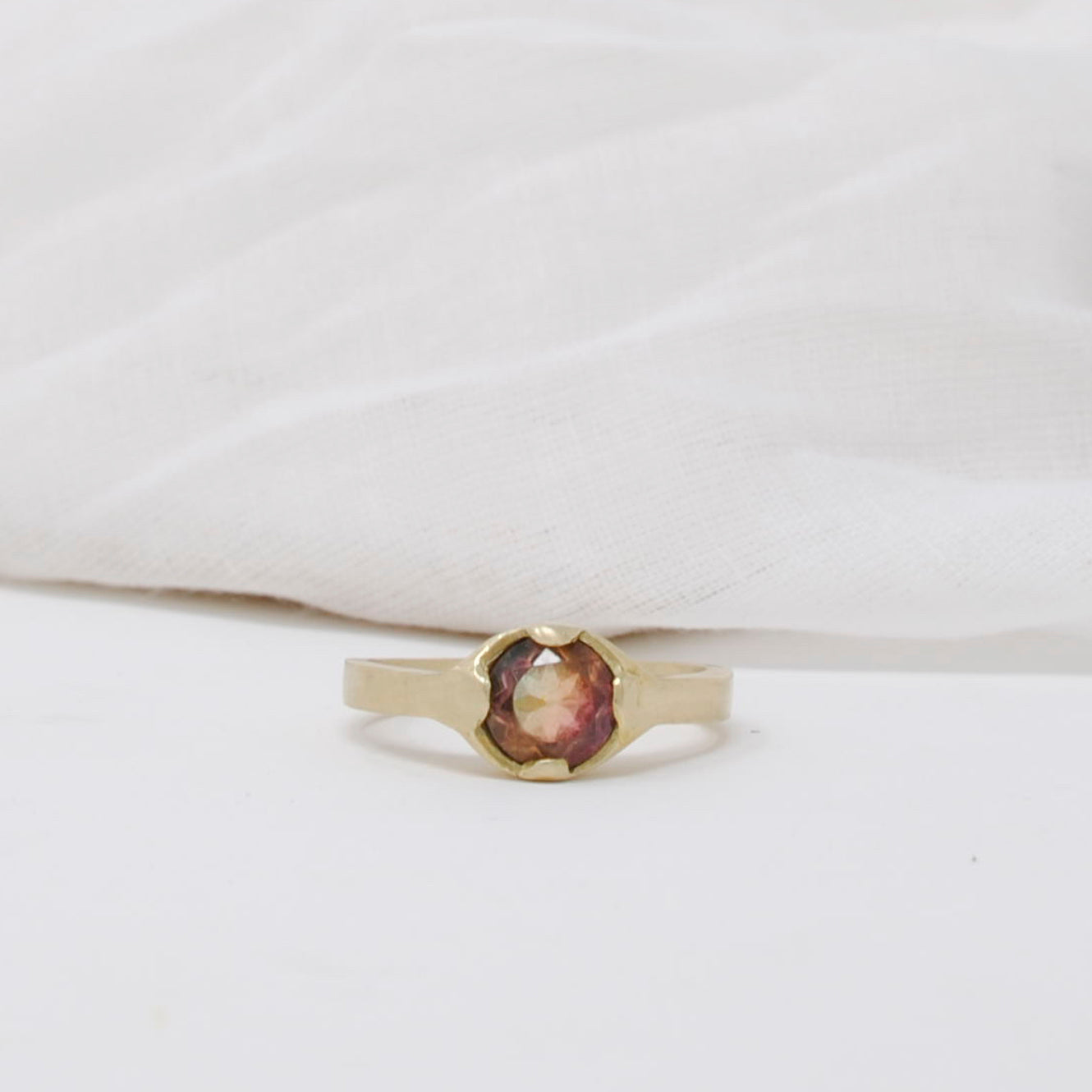 Daedal Etruscan Watermelon Tourmaline Ring