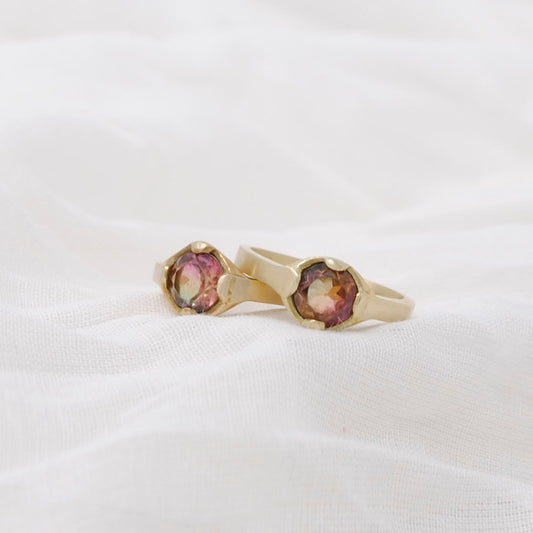 Daedal Etruscan Watermelon Tourmaline Ring