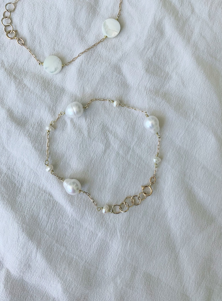 Daedal 14k GF Small Pearls Bracelet
