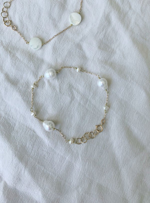 Daedal 14k GF Small Pearls Bracelet